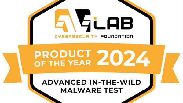 An award badge for "Product of the Year" from AVLAB